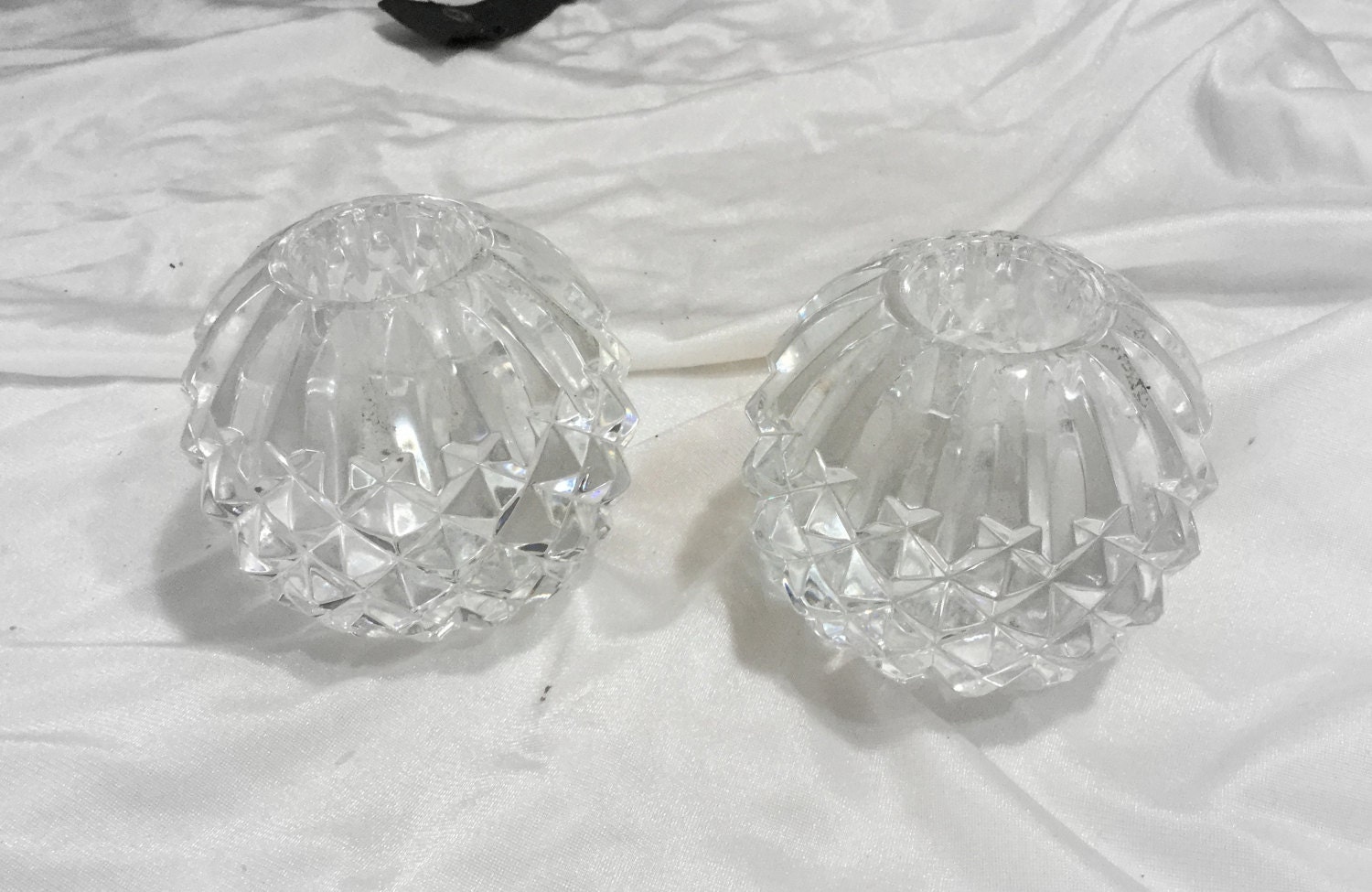 Waterford Crystal Lismore ball candlestick candle holders Set