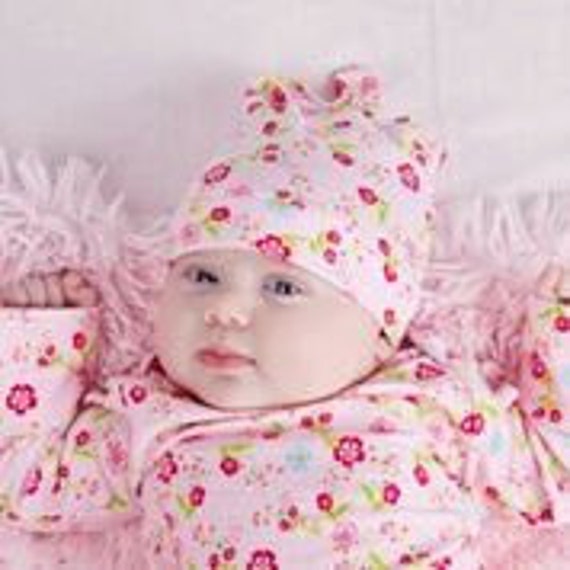 Baby Gown Gift Set Baby Gown and Hat Cotton Baby by BabyMajestic