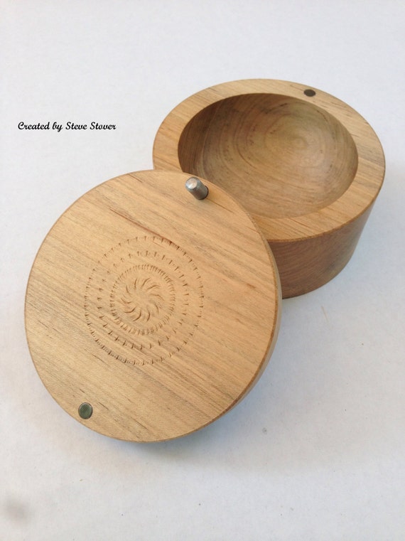 Salt Cellar Lidded Box Maple Box with Blackwood