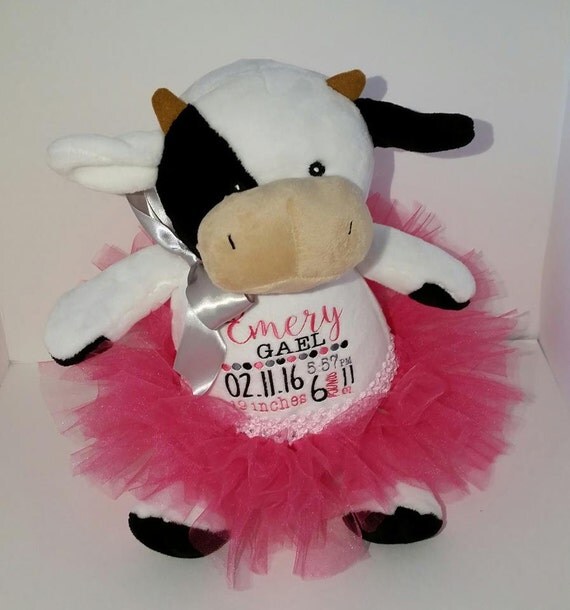 personalized cow stuffed animal
