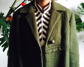 Super Warm Olive Shearling Coat