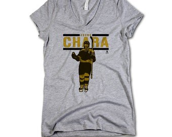 Zdeno Chara NHLPA Officially Licensed Boston Women's V-Neck S-2XL Zdeno Chara Play Y