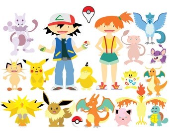 Pokemon Go - Clipart & Vector Set - Instant Download - Personal and Commercial Use