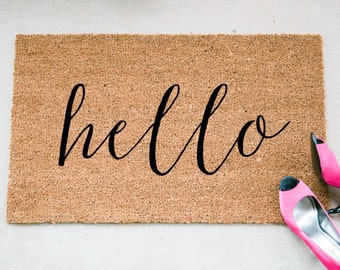 Hello Doormat - Funny Doormat - Welcome Mat - Funny Rug - Reminder Rug - Sassy Doormat - Sassy Doormat - Unique Doormat - Hello