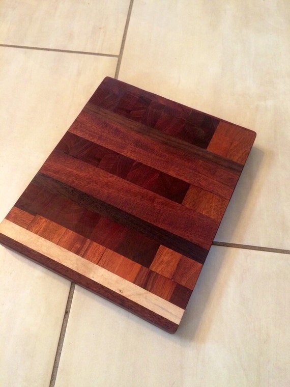 Premium End Grain Mahogany Butcher Block by HFCustomWoodWorks