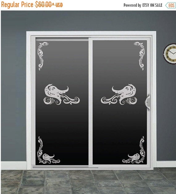 Peacock Bird Glass Door Decals Sliding Door Decal By Roomsbyangie