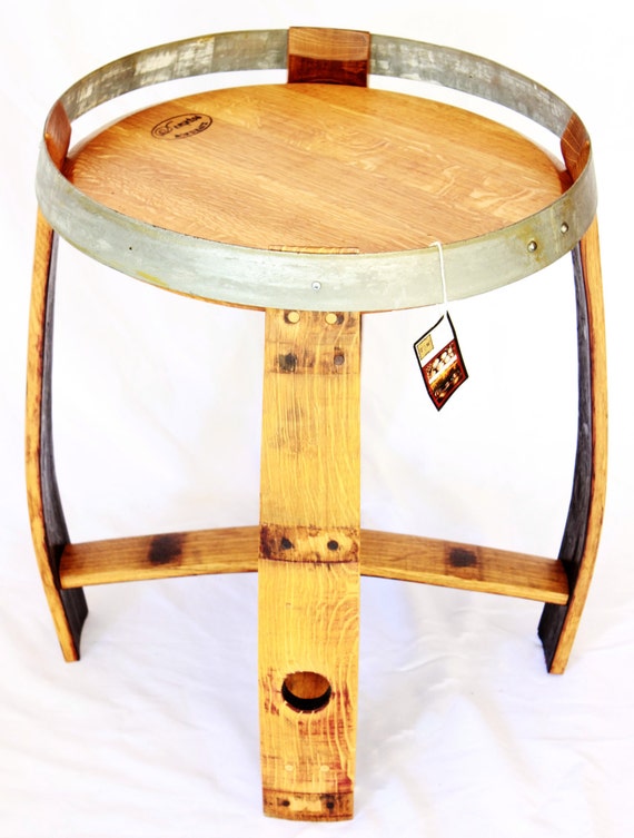 Wine Barrel End Table by TreasuredWares on Etsy