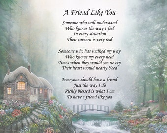 Poem for friend | Etsy