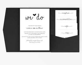 DIY Word Template Wedding Invitation Stationary Set | Editable Word Template | Invitation and RSVP | Rustic vintage | Kraft
