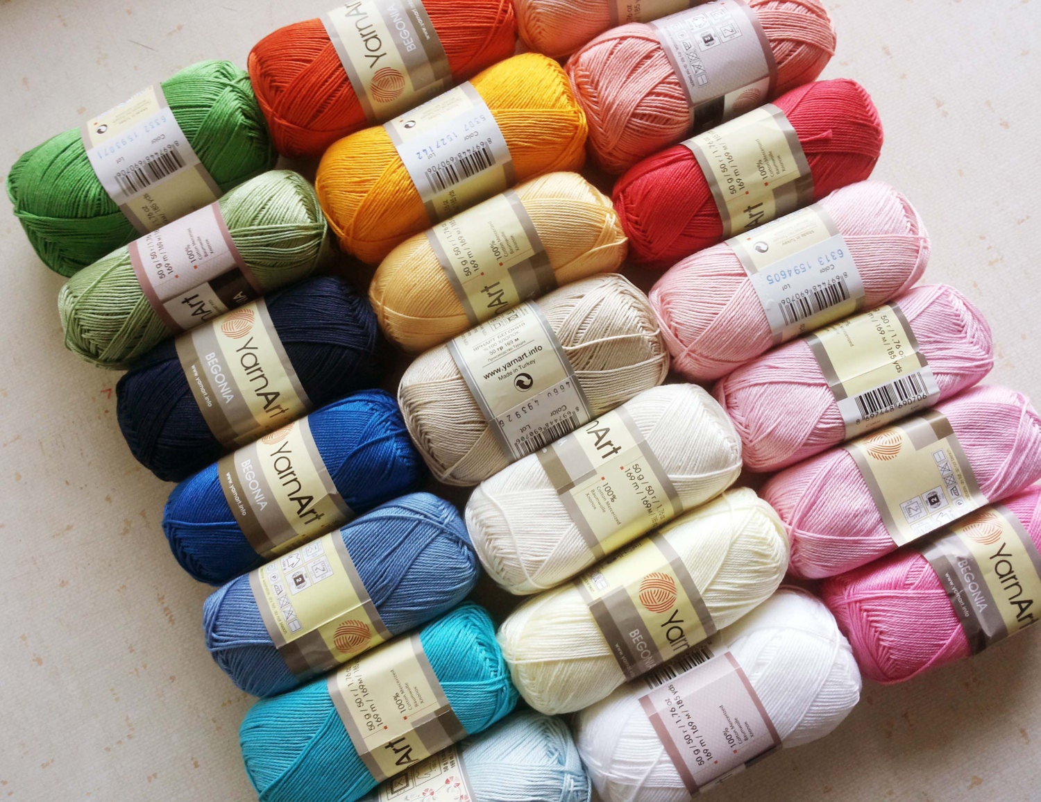 100 mercerized cotton yarn knitting crochet by Yarnart