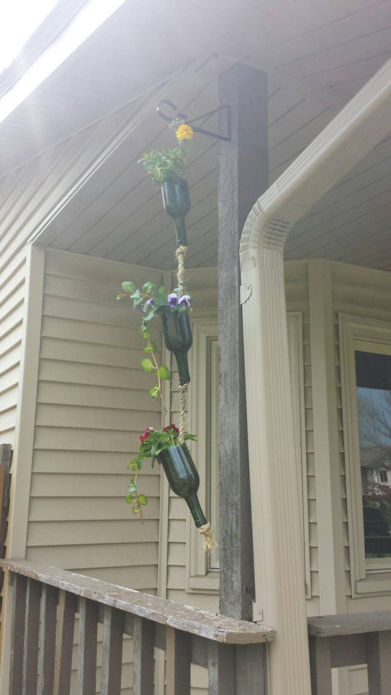 3 Tier Wine Bottle Hanging Planter