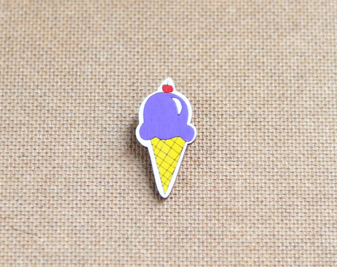 Ice Cream // Wooden brooch is covered with ECO paint // Laser Cut // 2016 Best Trends // Fresh Gifts // Swag Boho Style // Sweet Life //