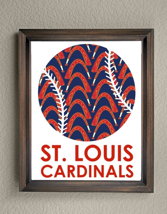 St. Louis STL Cardinals Baseball Print