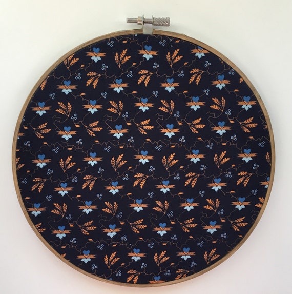 Fabric Hoop Art Set of 3 Embroidery Hoop Art Wheat by FeandFran