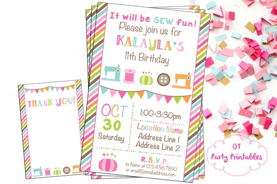 Sewing Party Invitations 9