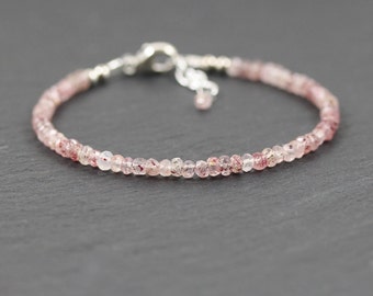 Super Seven Melody Stone Beaded Bracelet in Sterling Silver or Gold Filled. Dainty Gemstone Bracelet. Stacking Bracelet. Bead Bracelet