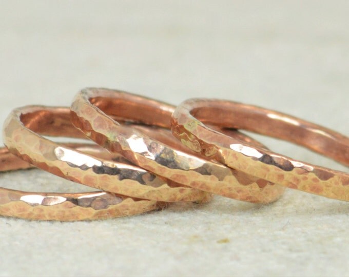 Super Thick Stackable Bronze Ring(s), Bronze Rings,Stackable Rings, Bronze Ring, Hammered Ring, Bronze Band, Arthritis Ring, Bronze Jewelry