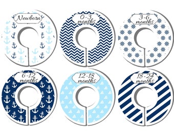 Closet Organizers, Premade Dividers, Baby Closet Dividers, Baby Shower Gift, Nursery Dividers, Closet Dividers, Nautical, CD21