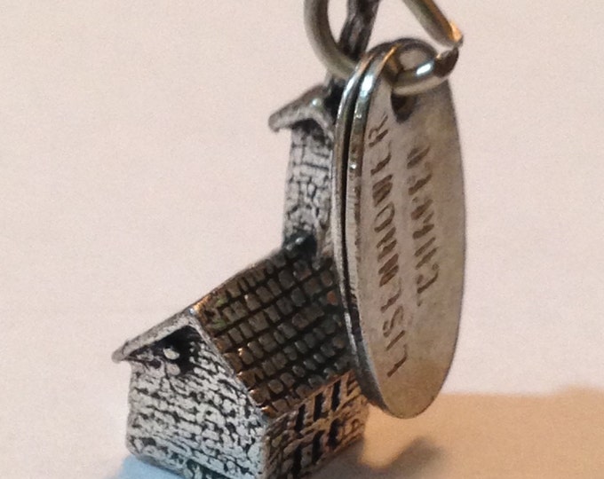 Storewide 25% Off SALE Vintage Sterling Silver Eisenhower Chapel Abilene Kansas Church Keepsake Designer Charm Featuring Beautiful Design