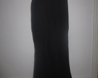 Women Boho Skirt Black Corduroy FishTail Mermaid Skirt Vintage Summer Boho Midi Skirt 80s Jet Black Vintage Retro Cotton Skirt Ready to ship