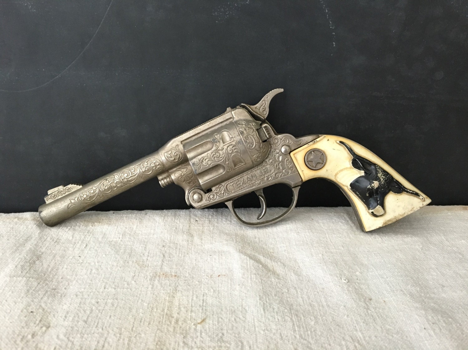 Vintage Hubley Texan Jr Cap Gun 1950 S Collectible Toy