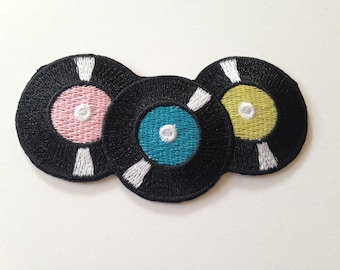 Vinyl Records Iron on Patch