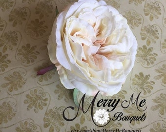 White Garden Rose Hair ivory rose hair clip | etsy White Garden Rose Hair ivory rose hair clip | etsy