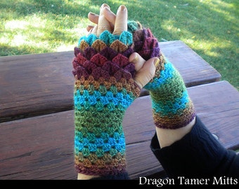 Dragon Tamer Mitts crochet pattern