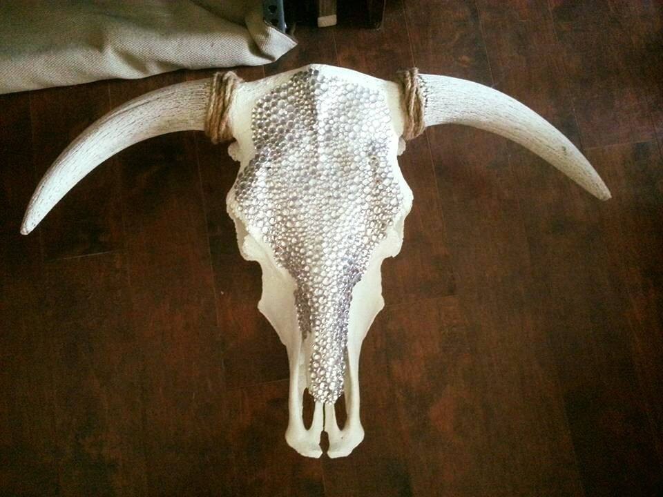 Reduced until 9/30Rhinestone Cow Skull with horns