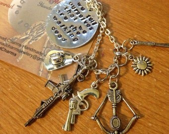 We tell ourselves that we are the walking dead" fan inspired 20" sterling silver necklace