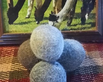 Set of 6 -Alpaca Dryer Balls-Dryer Sheet replacement-Energy Saver -100% Natural-Dryer Balls-Fiber- Dryer Ball