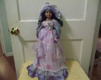 Victorian Style Porcelain Doll (African American)