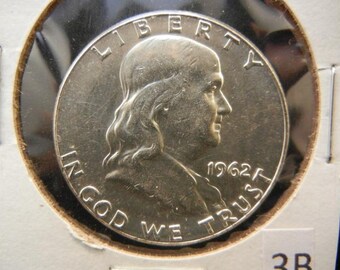 Uncirculated 1962 Franklin Silver Half Dollar