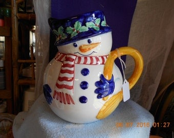 Snowman Pitcher From Bloomingdales's