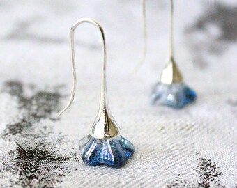 navy earrings gift/for/her simple jewelry gift/for/girlfriend birthday gift ideas silver earrings ready/to/gift/for/mom dangle earrings пя81