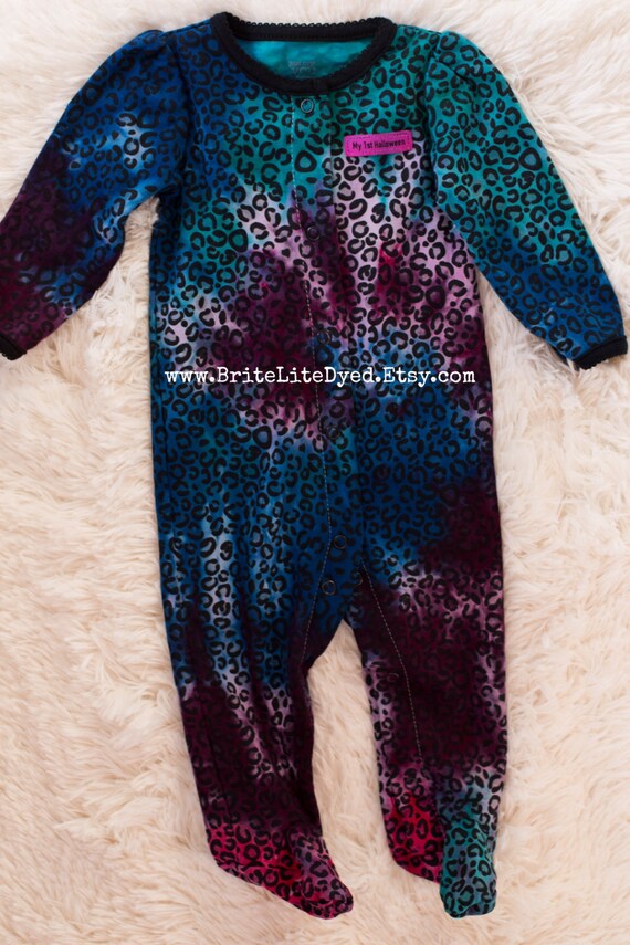 Tie Dye Infant Footed Pajamas 6 MONTHS Baby by BriteLiteDyed