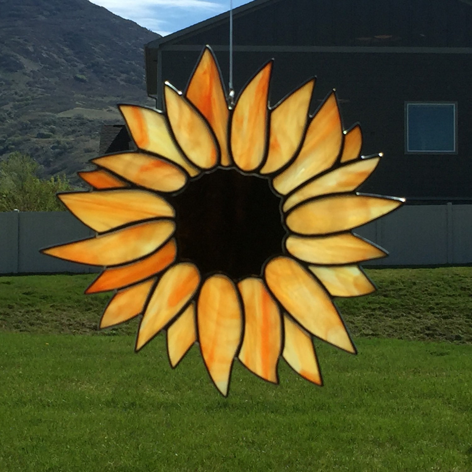 stained glass sunflower suncatcher stain glass sun flower