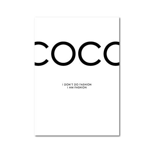 Coco Chanel I don't do fashion Poster Print Scandi Poster