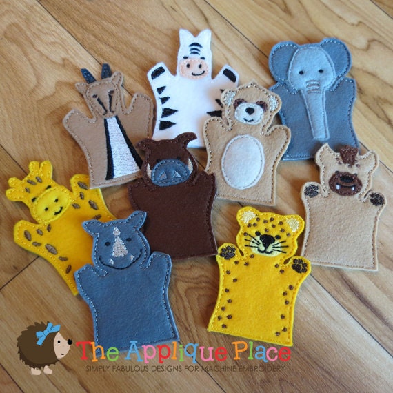 Safari Finger Puppets Set of 9