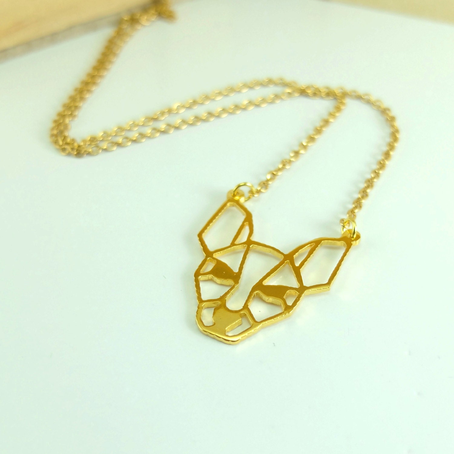 Toy Fox Terrier Dog Face Necklace by on Etsy