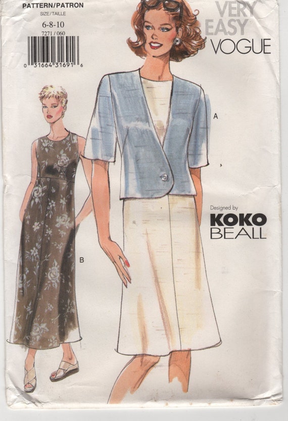 Vogue Pattern 7271 Very Easy Vogue Koko Beall Designs Misses