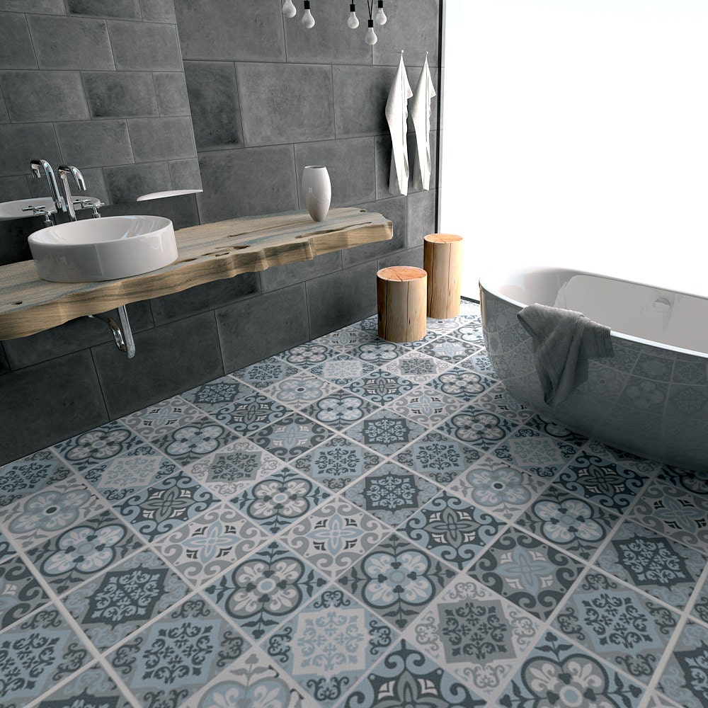 Floor Tile Decals Flooring Vinyl Floor Bathroom flooring