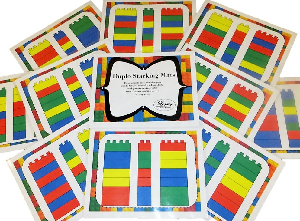 PRINTABLE Pattern Making PDF Pattern Puzzles Duplo Blocks
