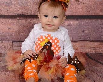 Baby girl first thanksgiving - baby thanksgiving outfit - toddler thanksgiving outfit - baby fall outfit - over the top headand