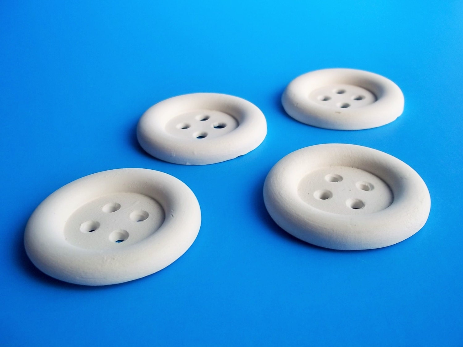 Unique Large Ceramic Button for Craft & Vintage Art Supply
