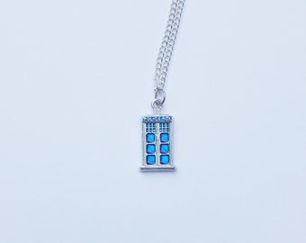 Dr Who Necklace, Tardis Necklace, Dr Who Jewelry, Tardis Charm, Police Box, Dr Who, Whovian, Tardis, Police Necklace, Dr Who Charm, Police