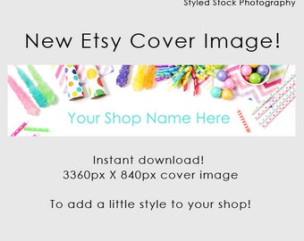 Etsy Cover Photo / Etsy Cover Image / Premade Etsy Banner / Premade Cover Photo / Shop Banner / Cover Image / Party Cover Image / Style-119