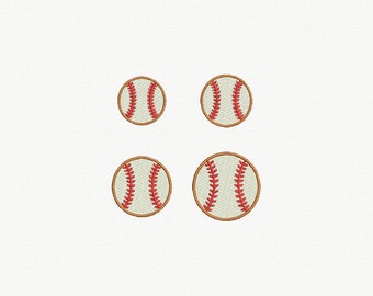Baseball Ball Machine Embroidery Design - 4 Sizes
