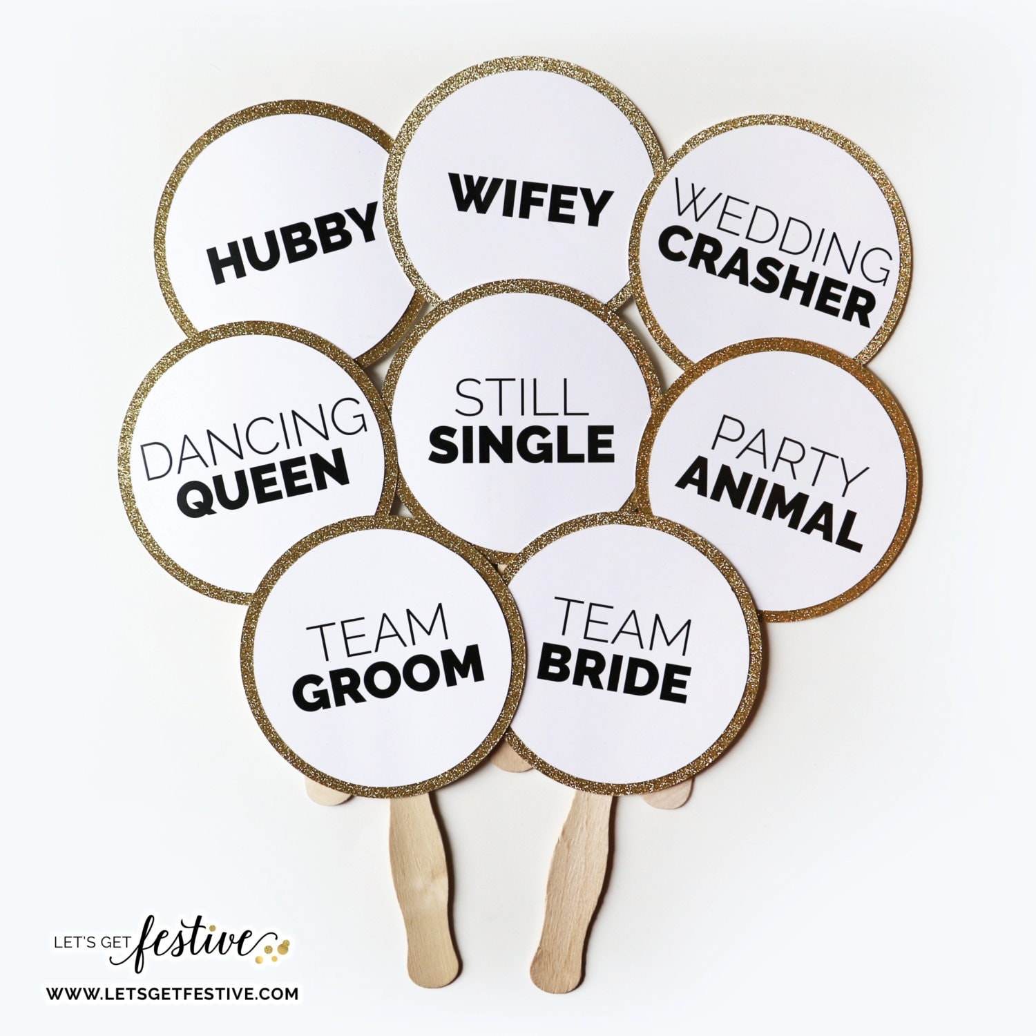 Wedding Photo Booth Props Set Of 12