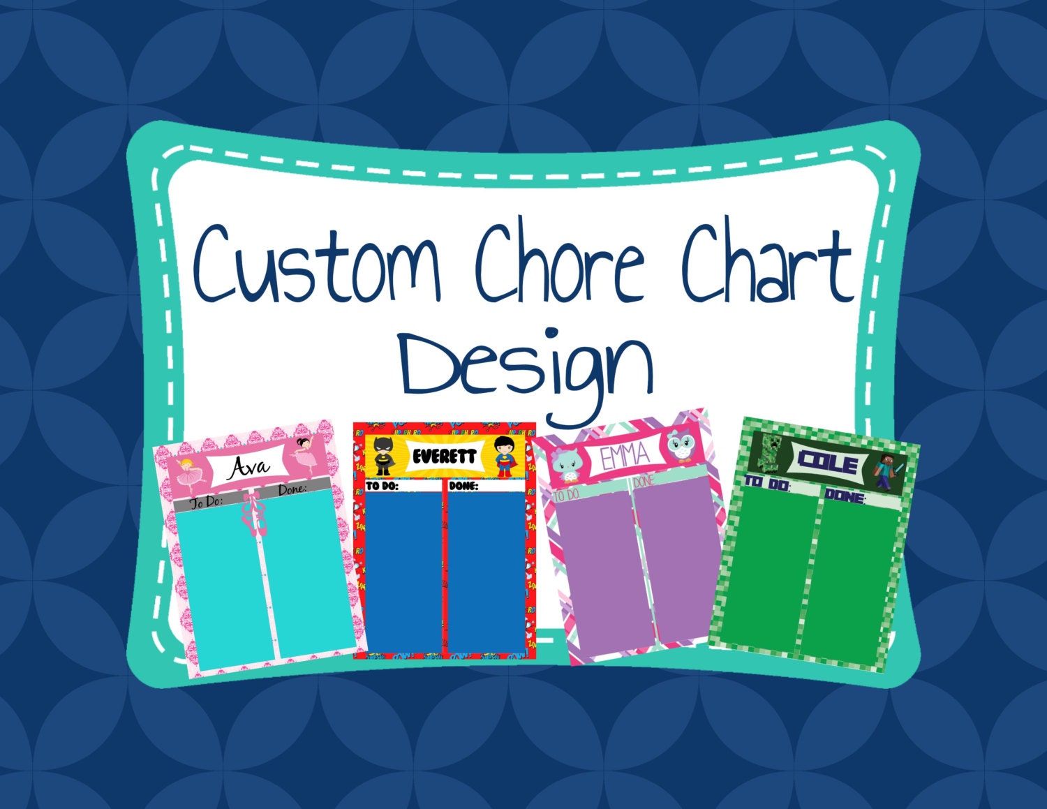 CUSTOM CHORE CHART Design Digital Download